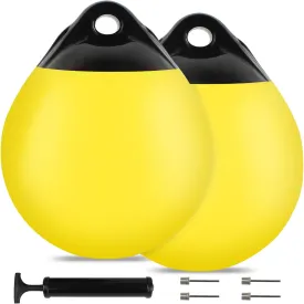 10/12/15 inch Boat Buoy Balls Anchor Buoy Float Round Boat Fenders,Vinyl Inflatable Boat Mooring Buoys,Boat Buoys Bumpers for Docking/Anchoring/Marking - Multi Color Optional (1,2,4 Pack)