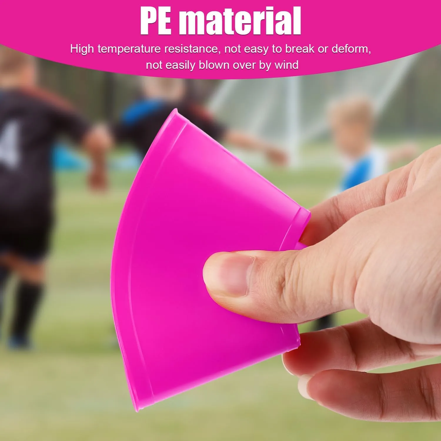 25pcs Soccer Cones for Sports Training, Mini Football Cones & Mesh Bag Flexible Agility Cones Premium Training Cones for Basketball Football Running Drills Sports Games Skating Kids