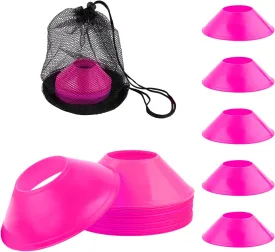 25pcs Soccer Cones for Sports Training, Mini Football Cones & Mesh Bag Flexible Agility Cones Premium Training Cones for Basketball Football Running Drills Sports Games Skating Kids