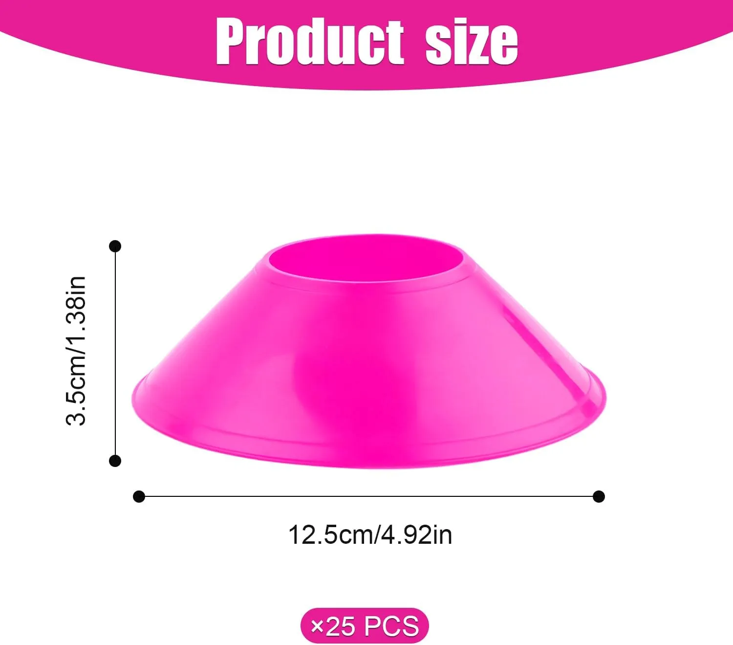 25pcs Soccer Cones for Sports Training, Mini Football Cones & Mesh Bag Flexible Agility Cones Premium Training Cones for Basketball Football Running Drills Sports Games Skating Kids
