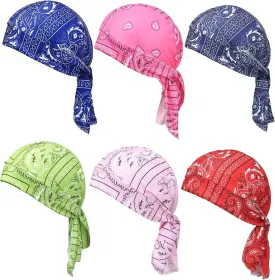 6 Pcs Cooling Cycling Caps Helmet Liner Men Women Skull Running Beanie Hat