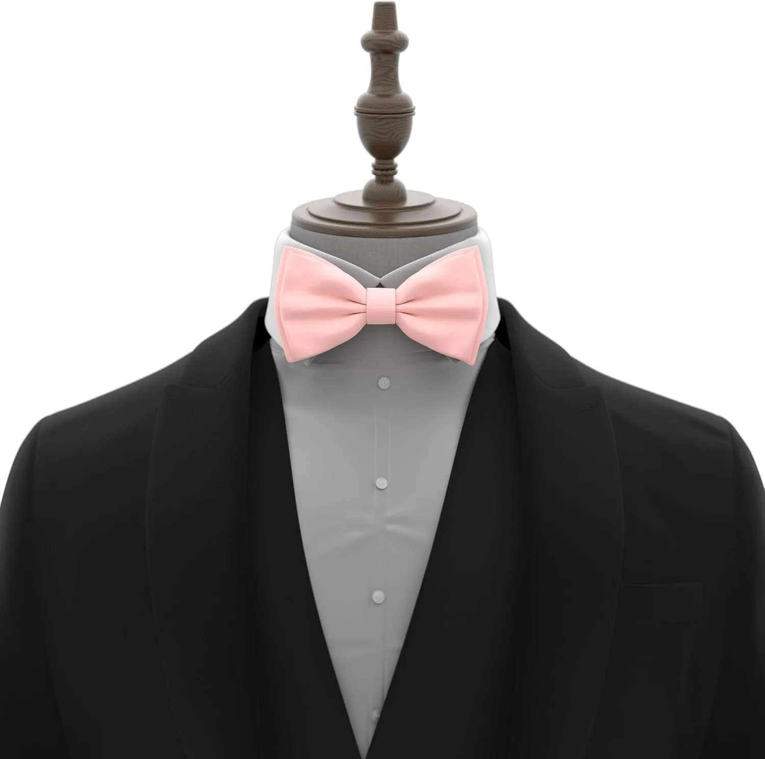 Adam Young Men's Bow Ties with Handkerchief Pre-Tied Style Formal Satin Classic Bowtie for Tuxedo Faux Silk