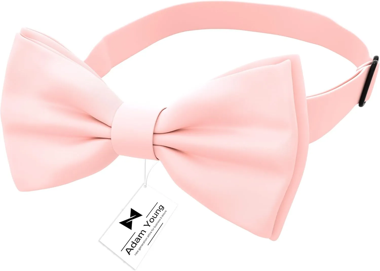 Adam Young Men's Bow Ties with Handkerchief Pre-Tied Style Formal Satin Classic Bowtie for Tuxedo Faux Silk