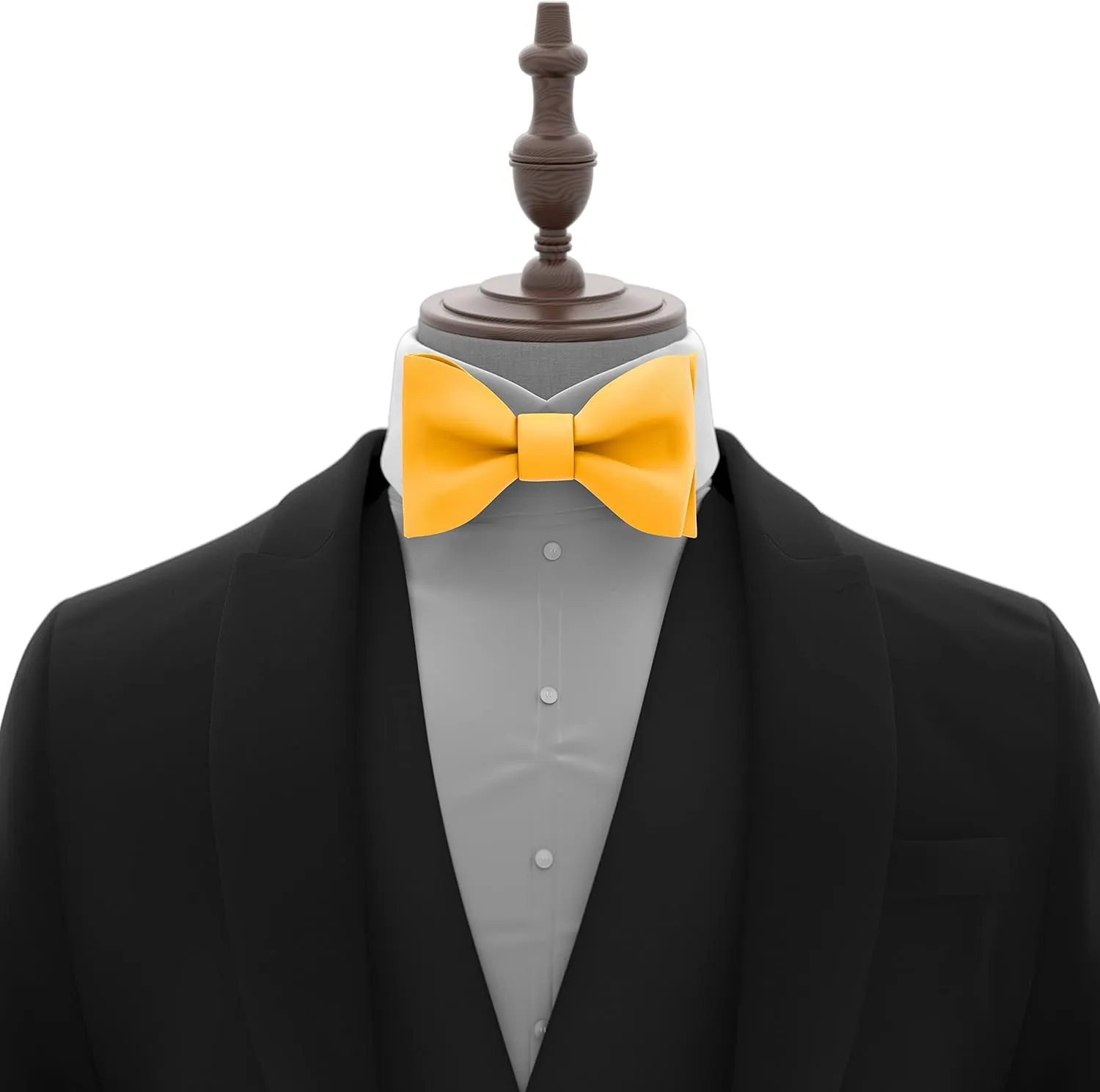 Adam Young Men's Self Tie Bow Tie Sets w/Pocket Squares & Cufflinks Sami-Glossy Satin Classy Bowtie for Tuxedo Faux Silk