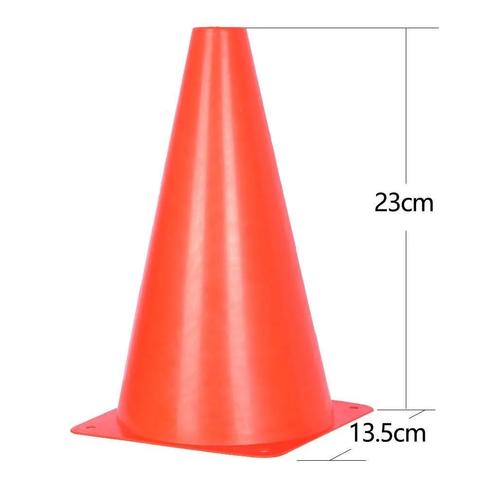 Alyoen 9 inch Orange Traffic Cones, Plastic Sports Cones, Soccer Training Cones for Outdoor Activity & Festive Events (Sets of 10/15/ 20)