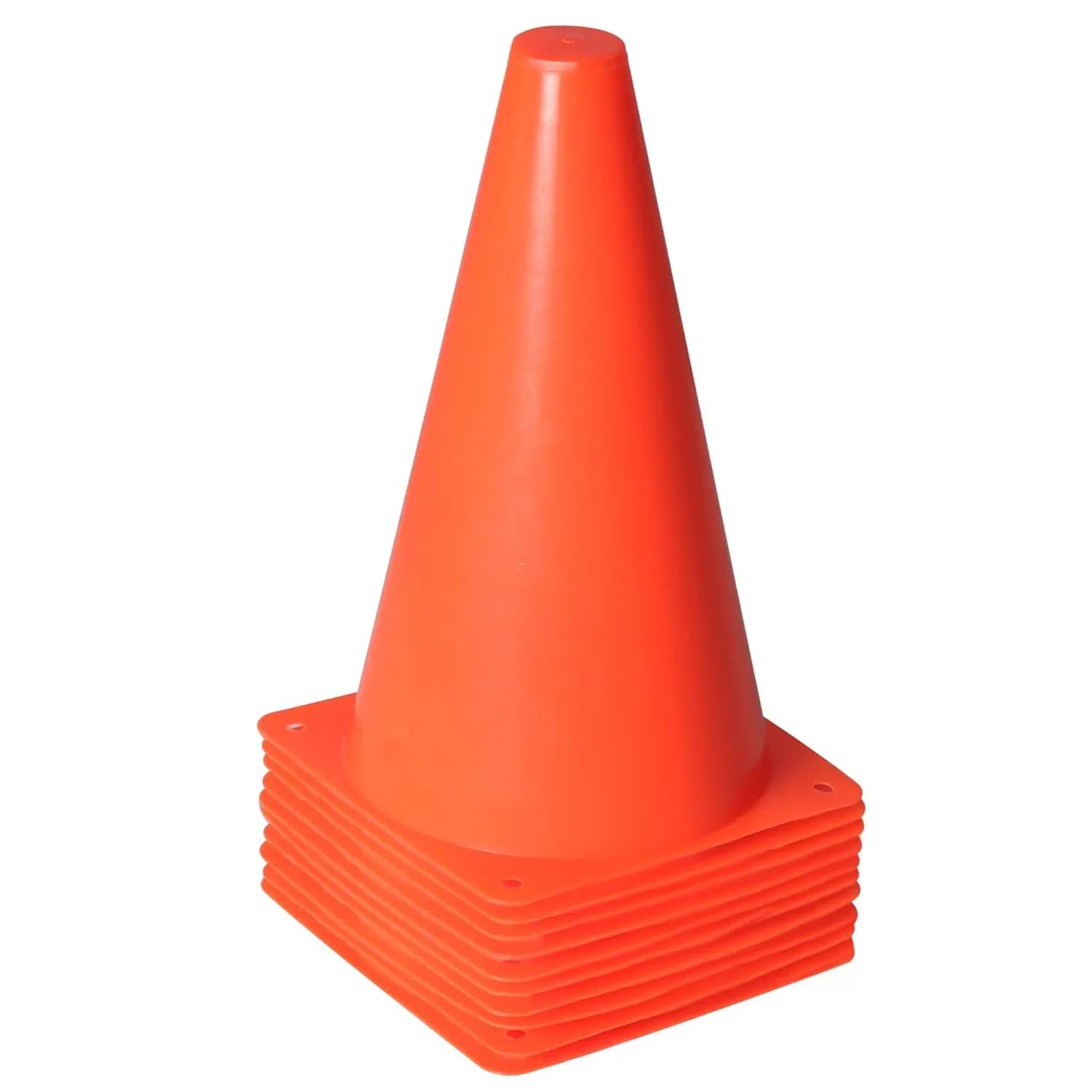 Alyoen 9 inch Orange Traffic Cones, Plastic Sports Cones, Soccer Training Cones for Outdoor Activity & Festive Events (Sets of 10/15/ 20)