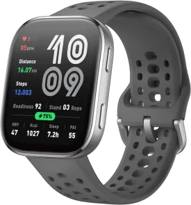 Amazfit Bip 6 Smart Watch 46mm, 14 Day Battery, 1.97" AMOLED Display, GPS & Free Maps, AI, Bluetooth Call & Text, Health, Fitness & Sleep Tracker, 140  Workout Modes, 5 ATM Water-Resistance, Charcoal
