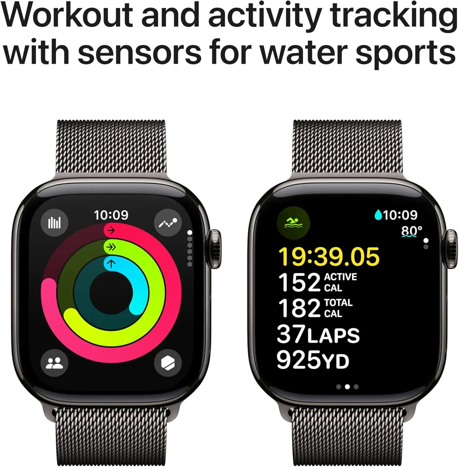 Apple Watch Series 10 [GPS   Cellular 42mm case] Smartwatch with Slate Titanium Case with Slate Milanese Loop. Fitness Tracker, ECG App, Always-On Retina Display, Carbon Neutral
