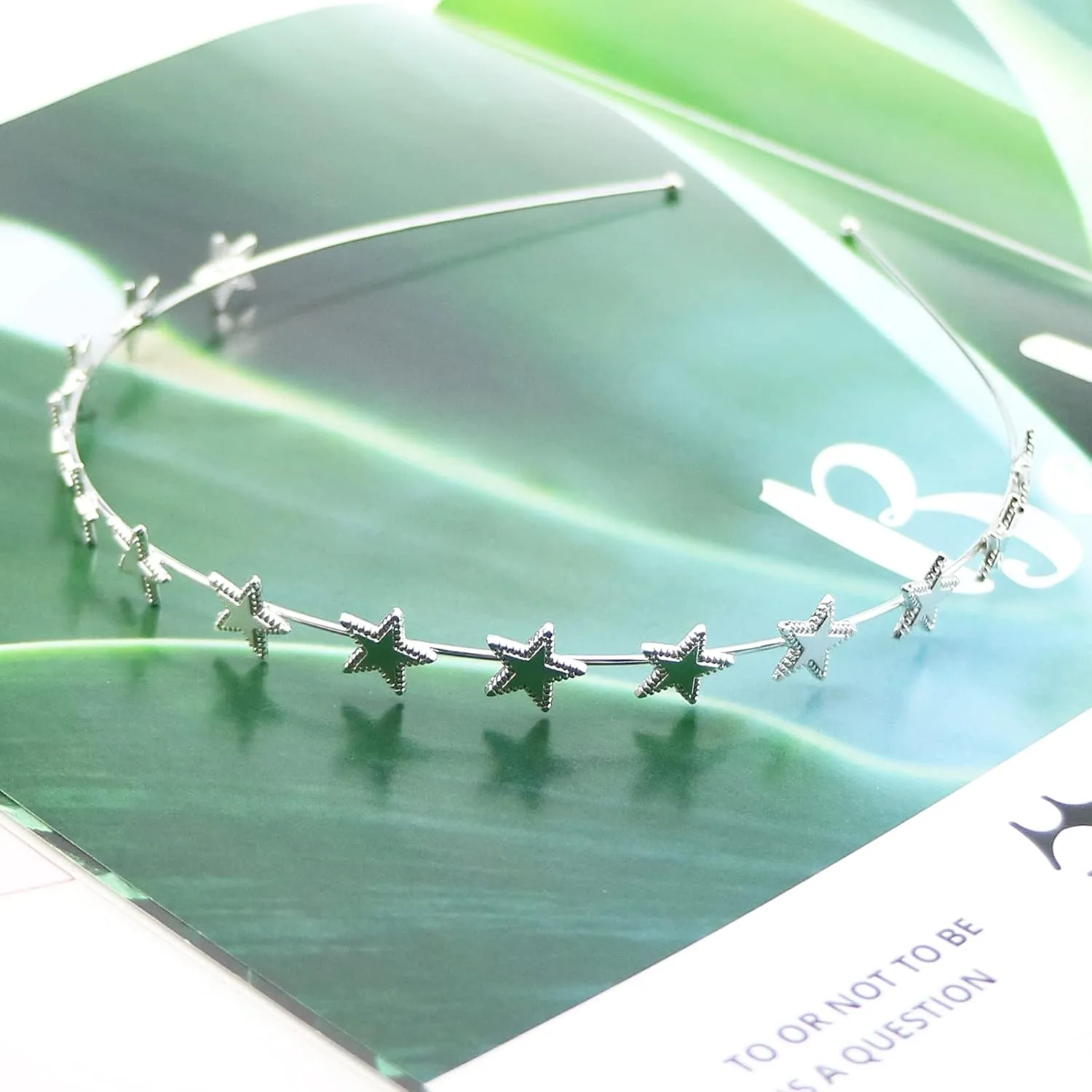 Aswewamt 4 PACK Alloy Five-pointed Star Headbands,Bridal Hair Hoop Wedding Hair Accessories Ornaments for Elegant Women Girls