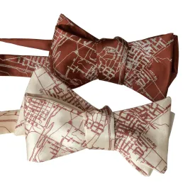 Austin Texas Map Bow Tie, Texan City Print Tie