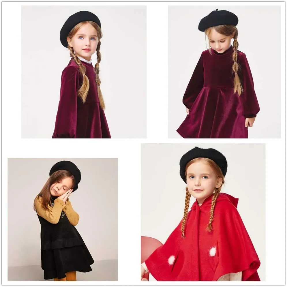 AWAYTR Kids Beret Hats for Girls - Artist French Beret for Toddler Little Girl