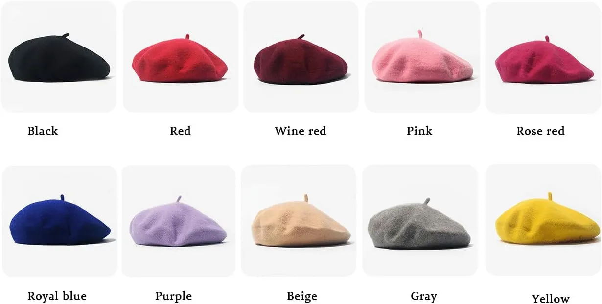 AWAYTR Kids Beret Hats for Girls - Artist French Beret for Toddler Little Girl