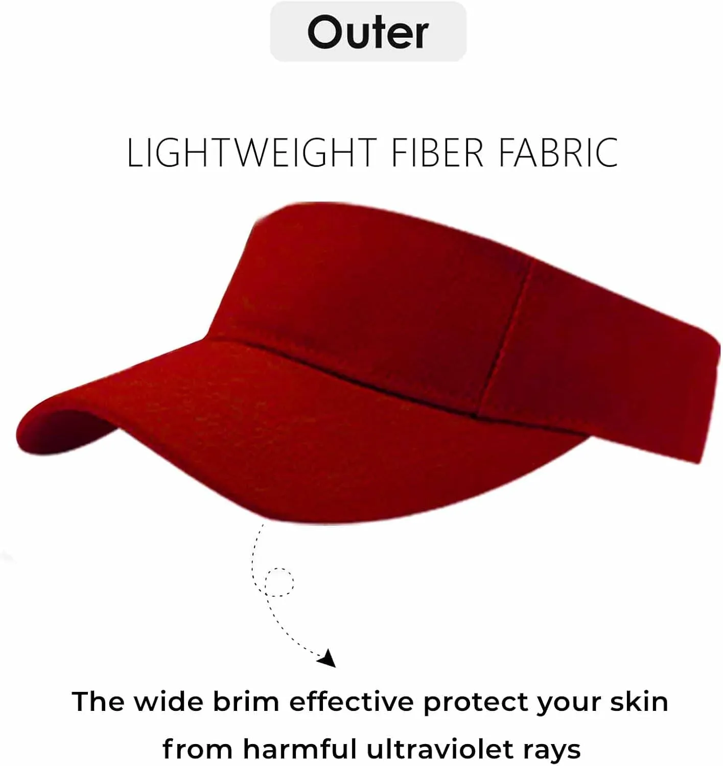 AZJ Sun Visor Hats for Women Men Adjustable UV Protection Outdoor Sports Golf Running Sun Caps
