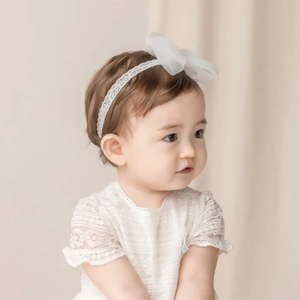 Bethynas Baby Girls Cute Bow-knot Headband Soft Lace Floral Hairbands Newborn Infant Toddlers Kids Hair Accessories (Style 3)