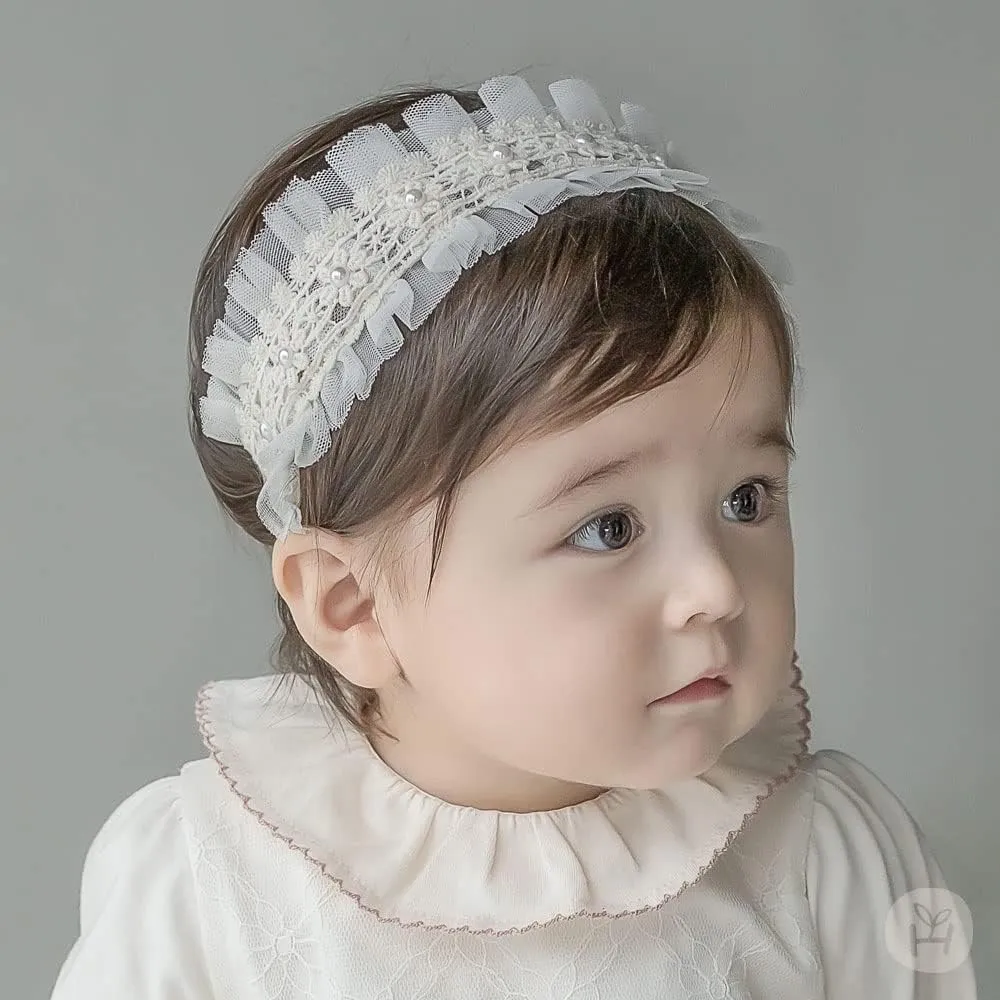 Bethynas Baby Girls Cute Bow-Knot Headband Soft Lace Floral Hairbands Newborn Infant Toddlers Kids Hair Accessories (Style 4)