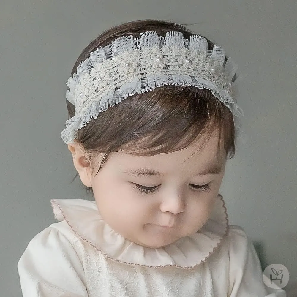Bethynas Baby Girls Cute Bow-Knot Headband Soft Lace Floral Hairbands Newborn Infant Toddlers Kids Hair Accessories (Style 4)