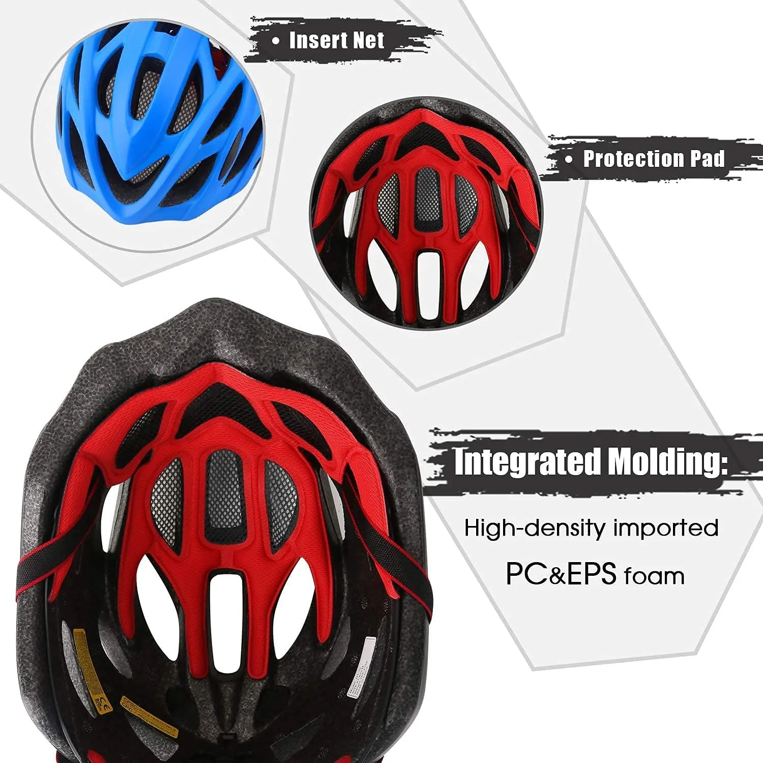 Bike Helmet Men Women, Shinmax Bicycle Helmet with Rear Light and Detachable Visor