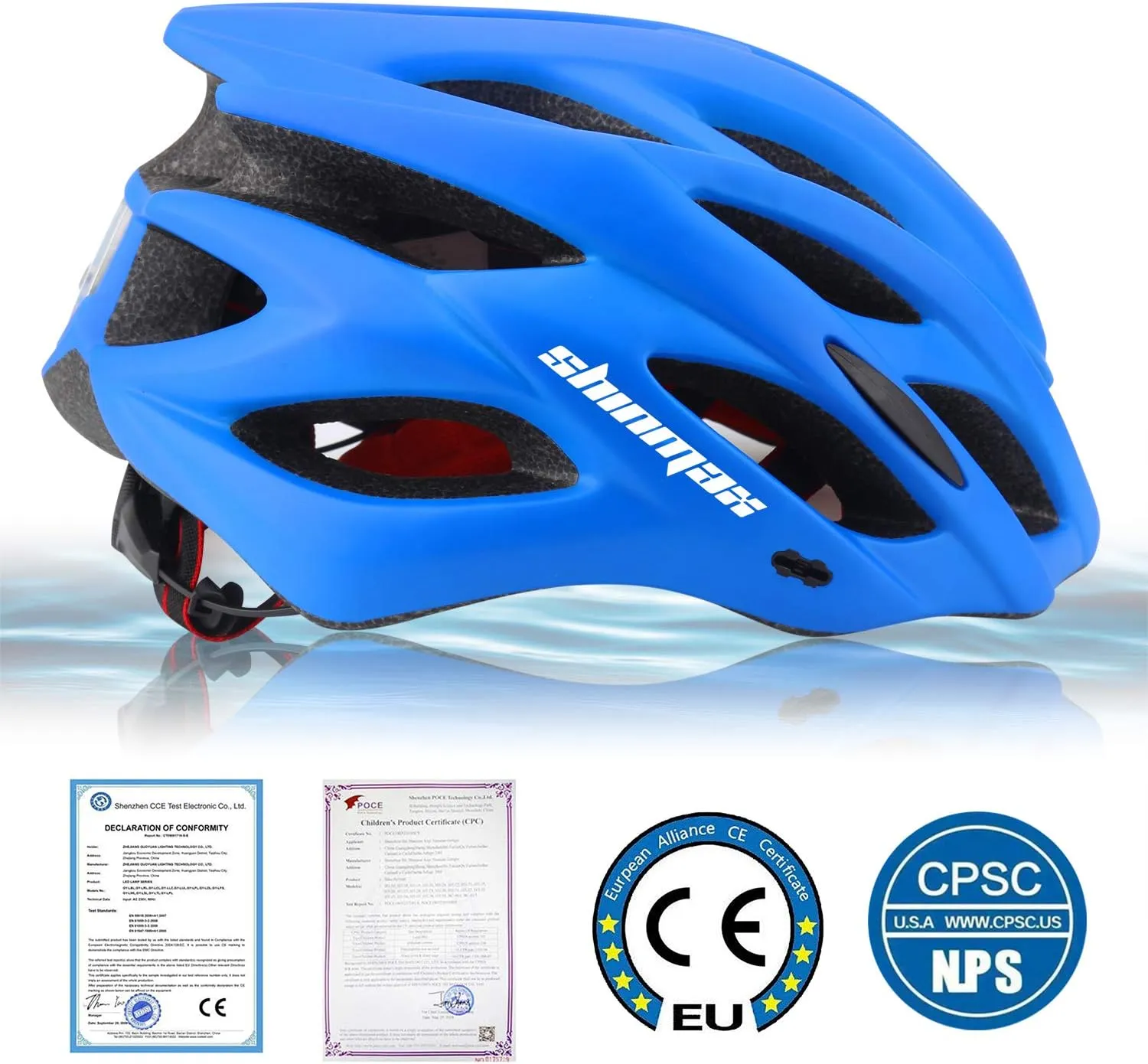 Bike Helmet Men Women, Shinmax Bicycle Helmet with Rear Light and Detachable Visor