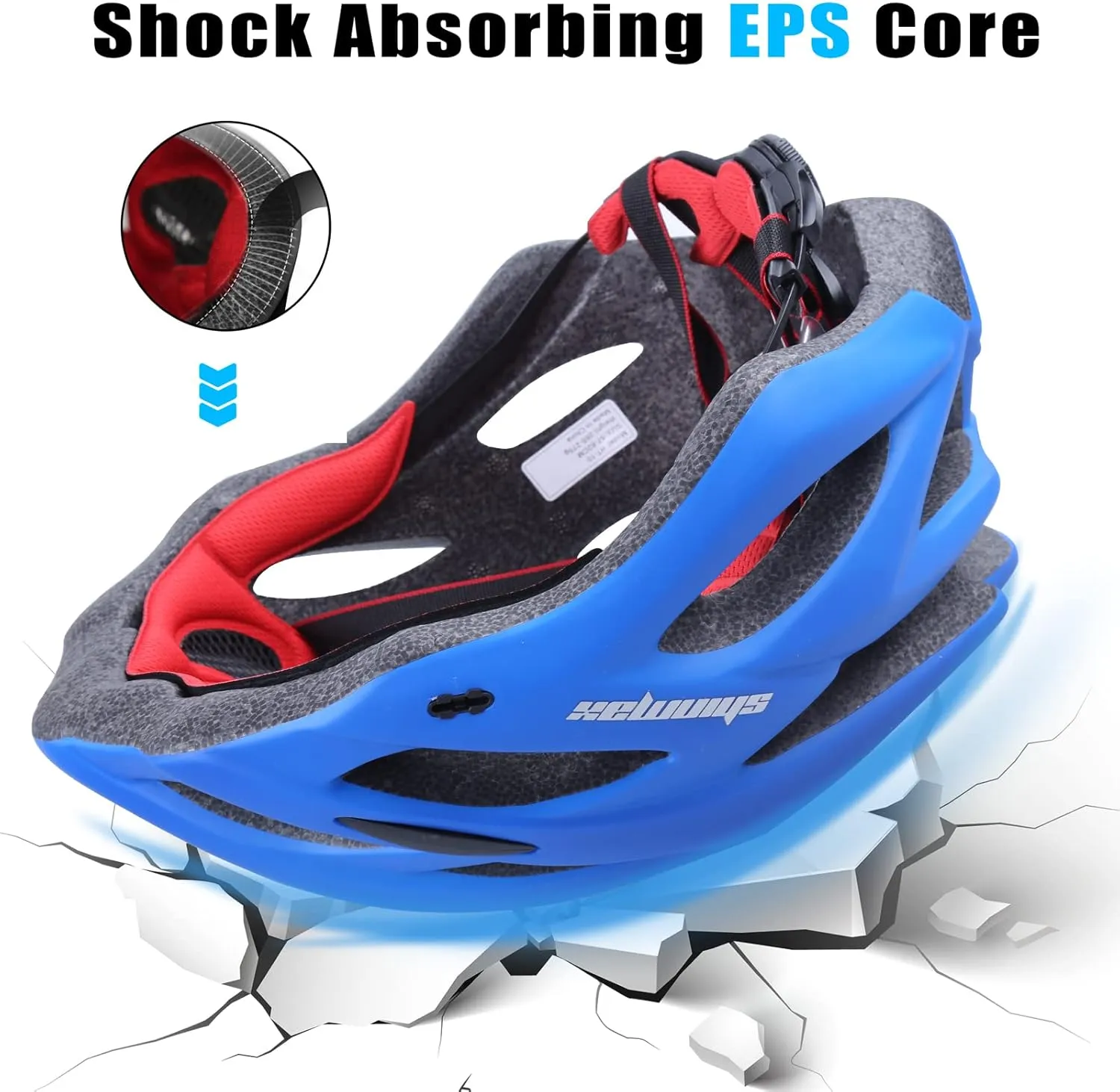 Bike Helmet Men Women, Shinmax Bicycle Helmet with Rear Light and Detachable Visor