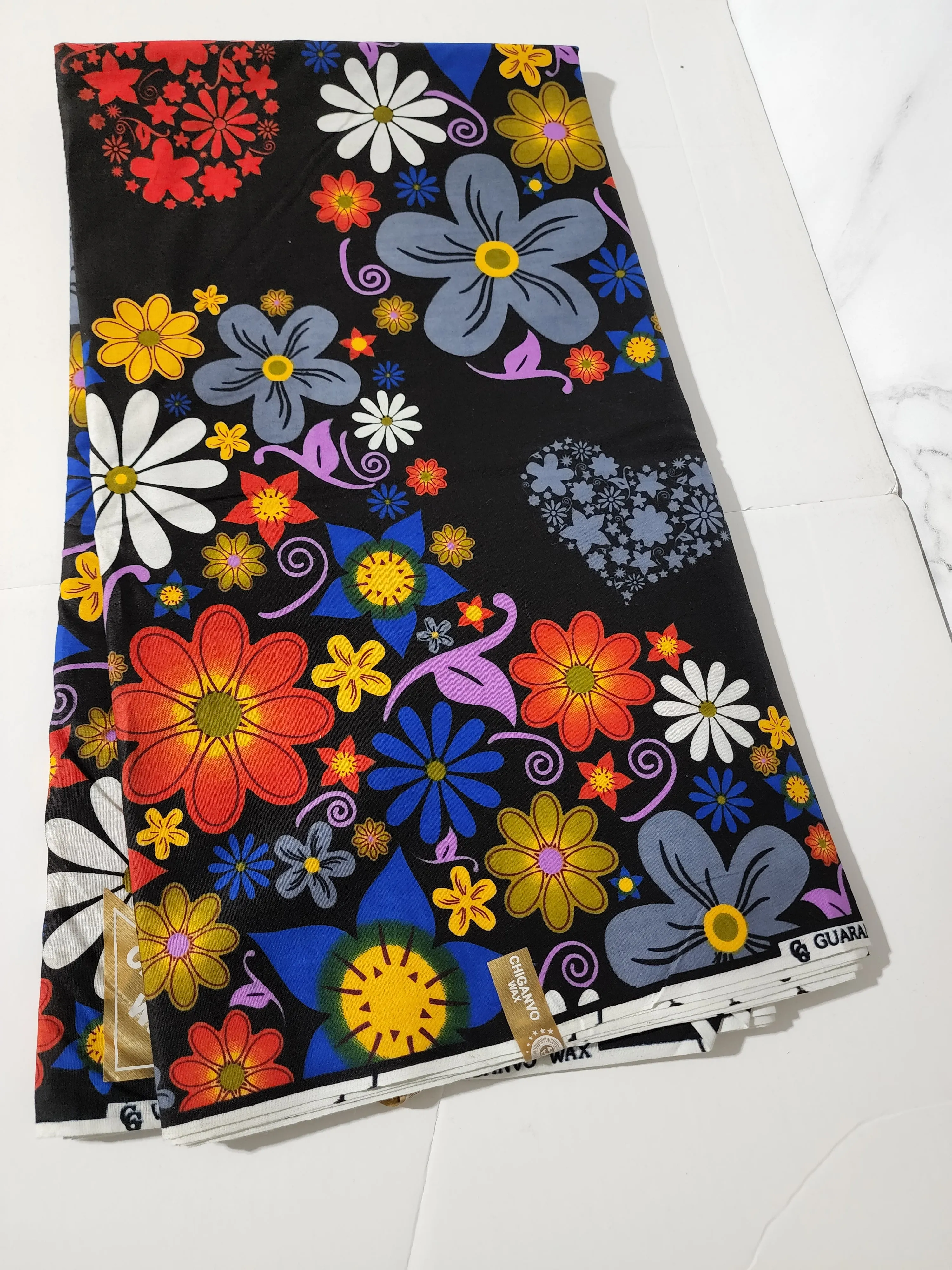 Black and Ankara Fabric, ACS0226