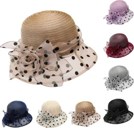 Bowler Fedora Hats for Women 1920s Cloche Hat with Flower Knot, 1920s Cloche Bowler Hat with Flower Cloche Hat