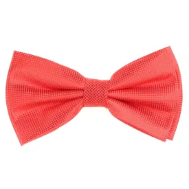 Bright Red Pin Dot Pre-Tied Bow Tie Set with Matching Pocket Square