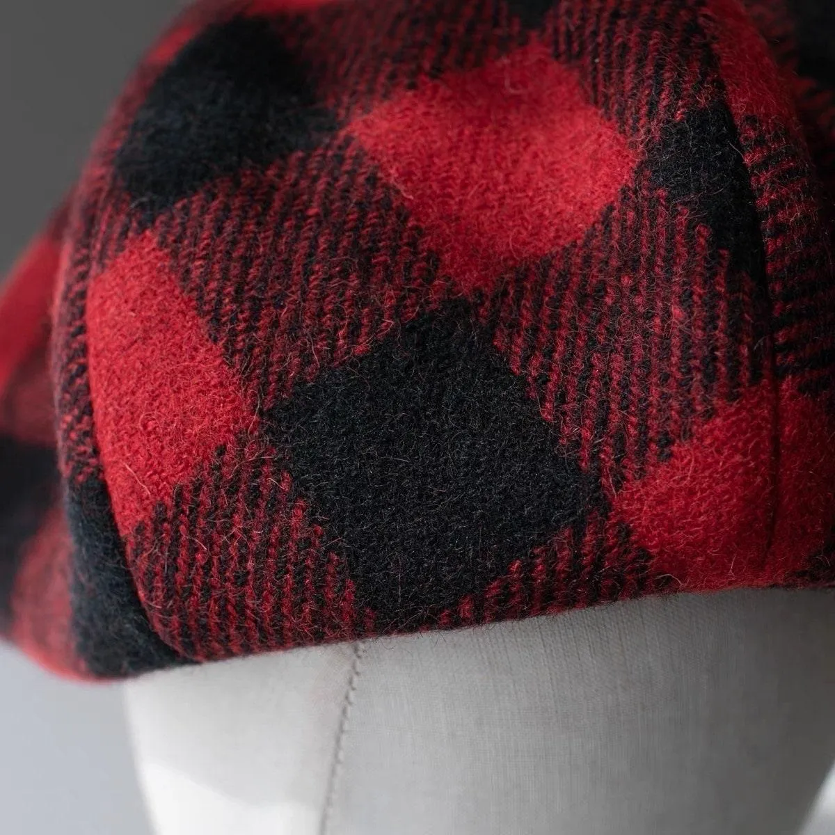 Check Pattern Wool Beret-Available Custom Size