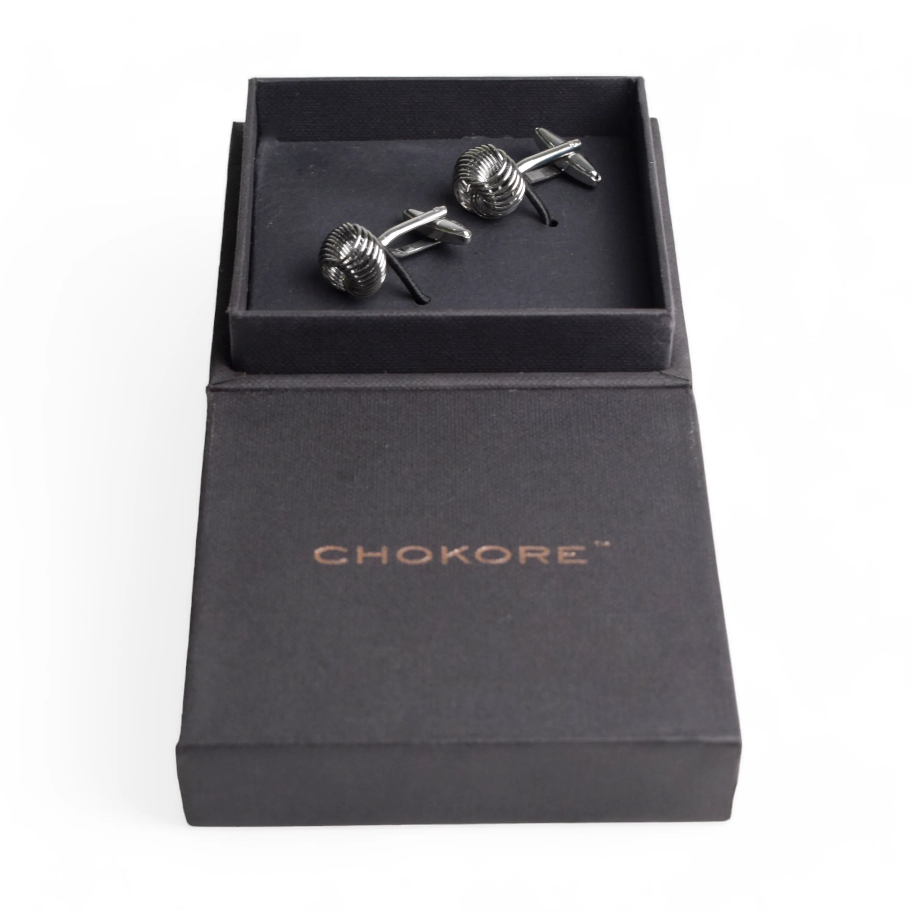 Chokore Metal Knot Cufflinks (Silver)