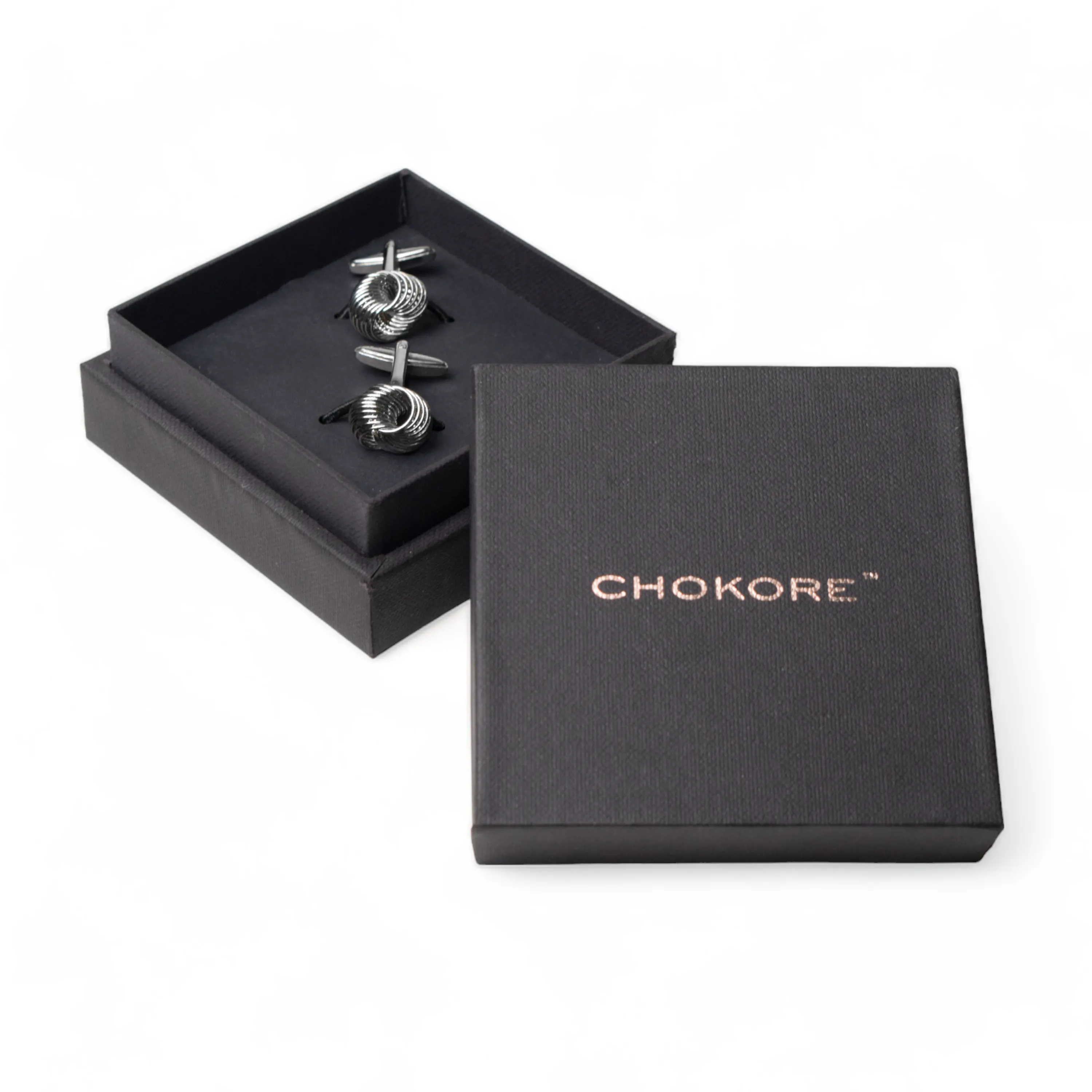 Chokore Metal Knot Cufflinks (Silver)