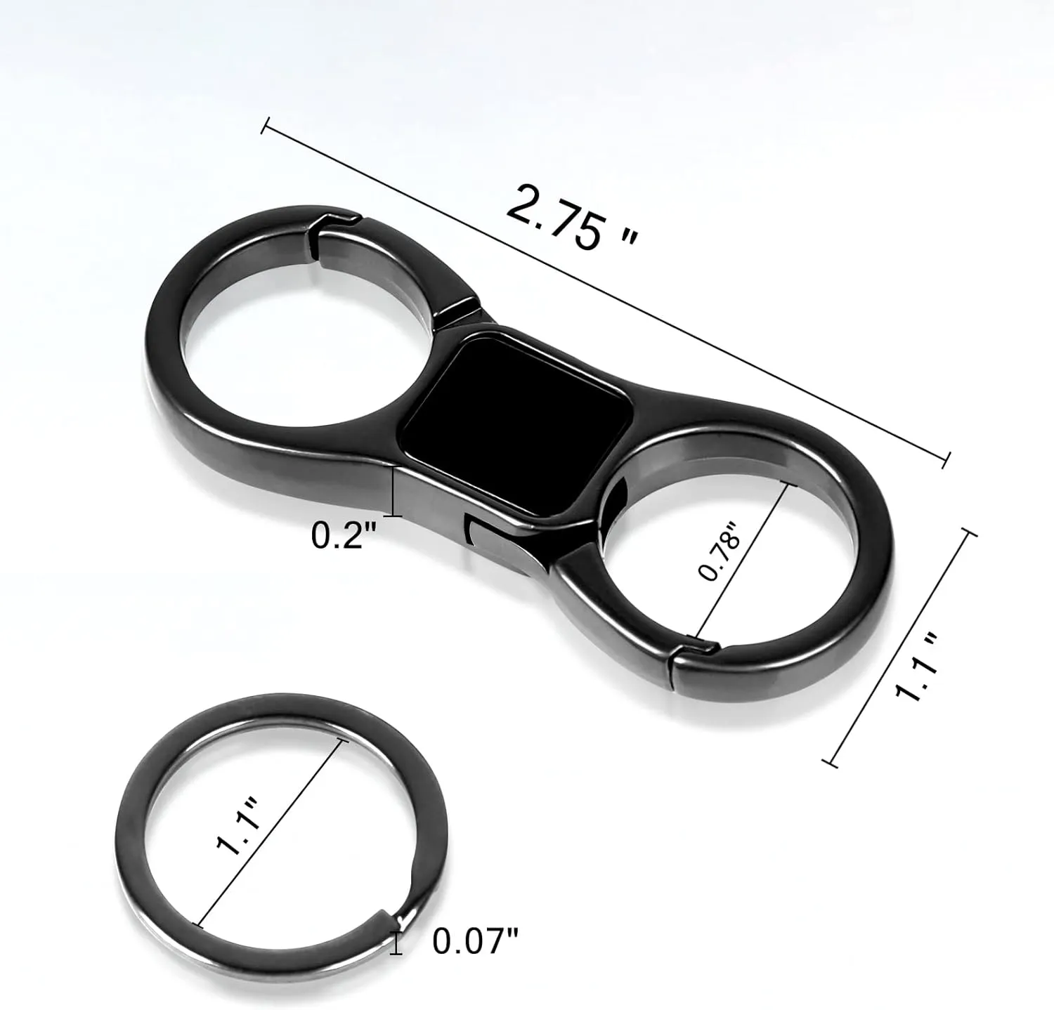 DAYGOS Key Chain - Quick Release Keychain with 8 Key Rings - Heavy Duty Car Keychains Organizer