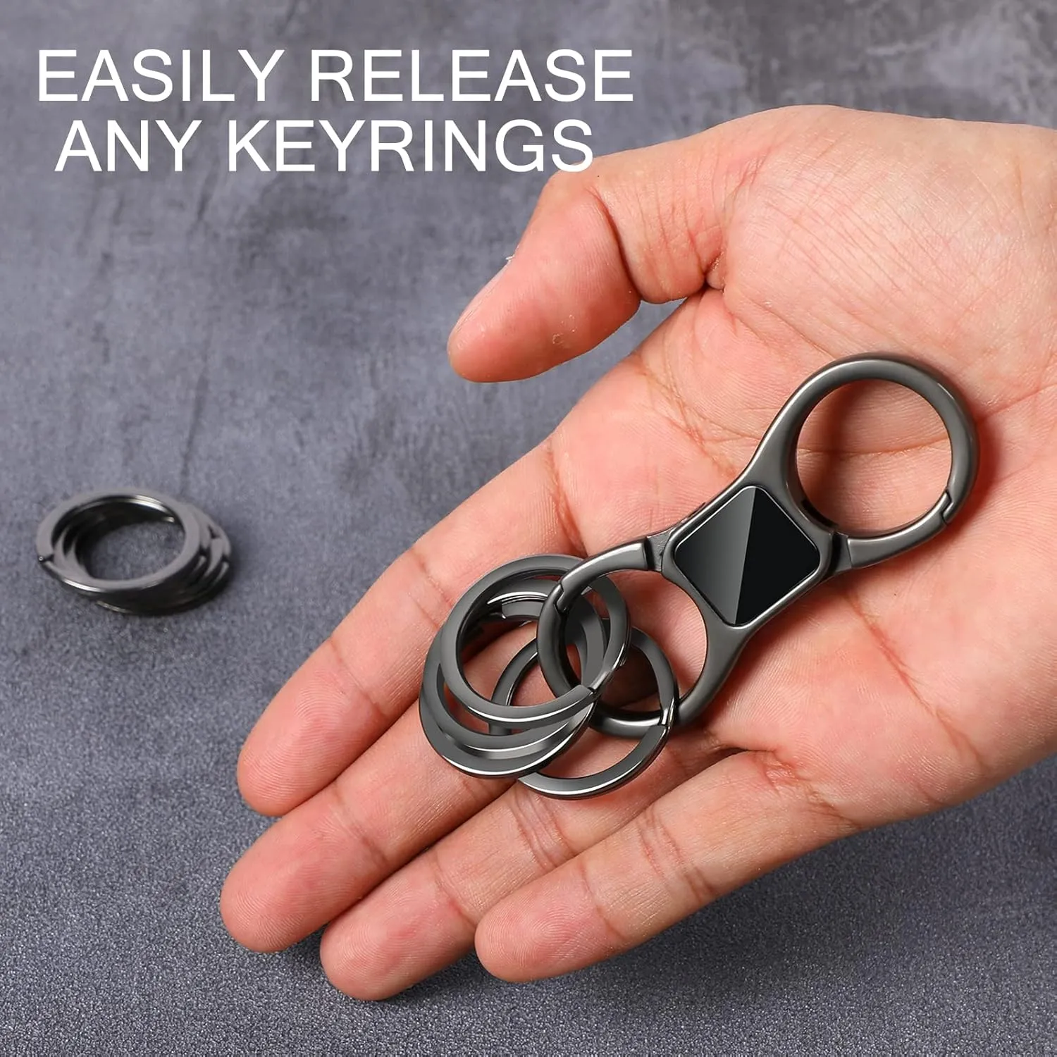 DAYGOS Key Chain - Quick Release Keychain with 8 Key Rings - Heavy Duty Car Keychains Organizer