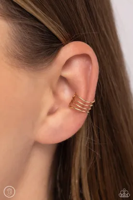 Earrings Linear Leader - Gold Ear Cuffs