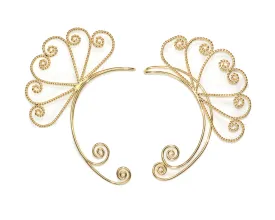 Elf Cuff Heart Spirals - Gold