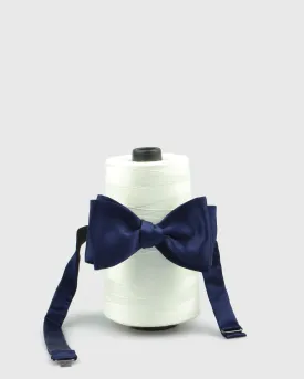 FRANCESCO TOME TYOFT-11 SELF TIE PLAIN NAVY SILK BOW