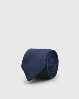 FRANCKINO SARTORIA SS22FS-2 TIPPED 3F GARZA NAVY SILK TIE
