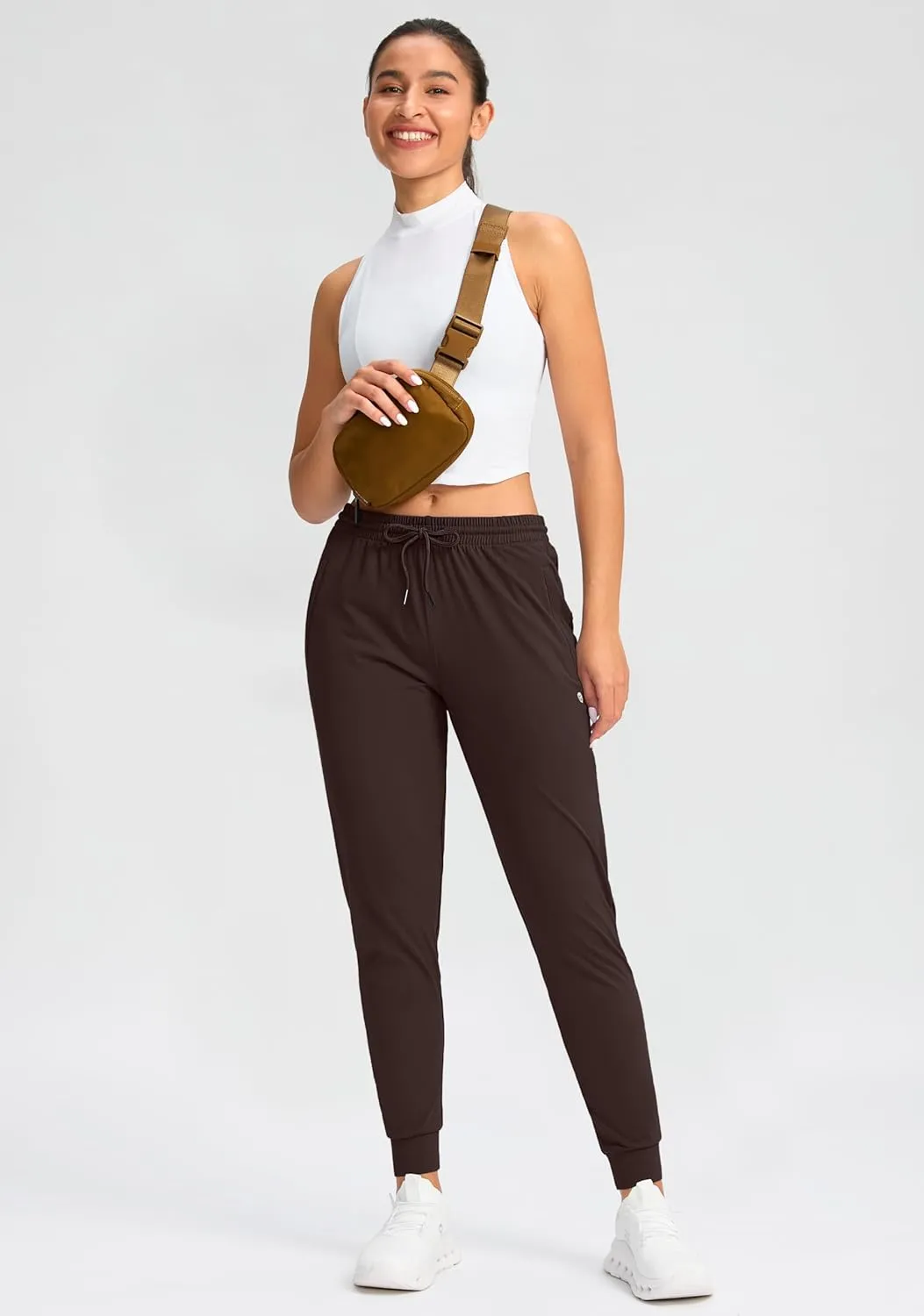 G Gradual Women's Joggers Pants with Zipper Pockets Tapered Running Sweatpants for Women Lounge, Jogging