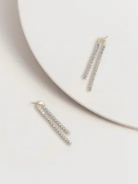 Grace Split Rhinstone Drop Earrings