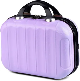 Hard Shell Vanity Cases with Elastic Band and Zipper, Portable Waterproof ABS Beauty Case, Cosmetic Case for Women Girl