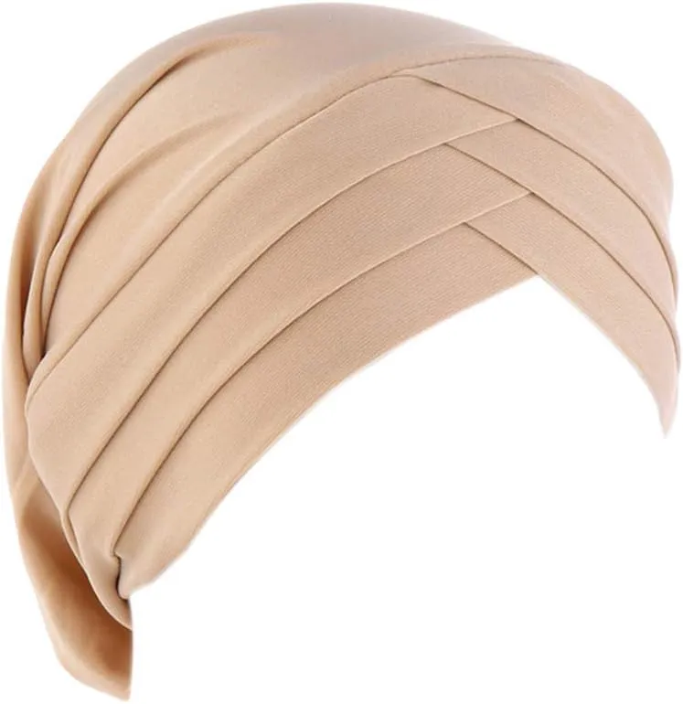 Hijab Chemo Cancer Beanies Turbans Hats Cap Twisted Hair Cover Headwrap Turban Headwear for Women