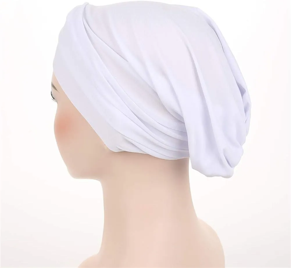 Hijab Chemo Cancer Beanies Turbans Hats Cap Twisted Hair Cover Headwrap Turban Headwear for Women