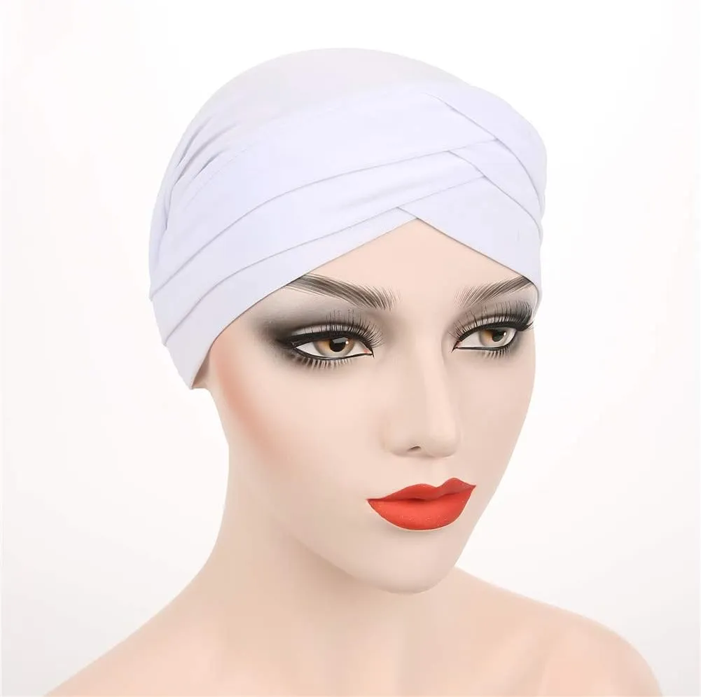 Hijab Chemo Cancer Beanies Turbans Hats Cap Twisted Hair Cover Headwrap Turban Headwear for Women