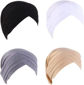 Hijab Chemo Cancer Beanies Turbans Hats Cap Twisted Hair Cover Headwrap Turban Headwear for Women
