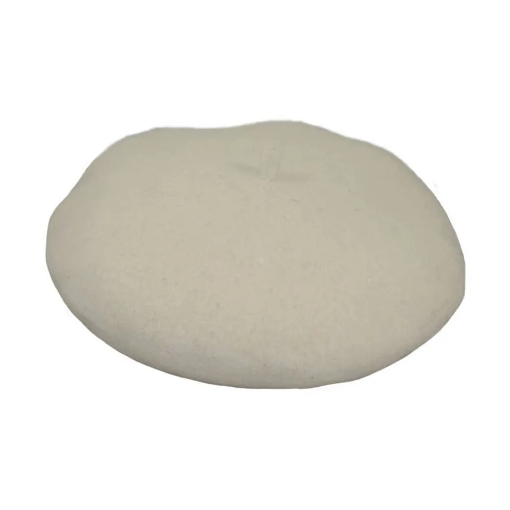 Jeanne Simmons Accessories Wool Ivory Beret (Women's)