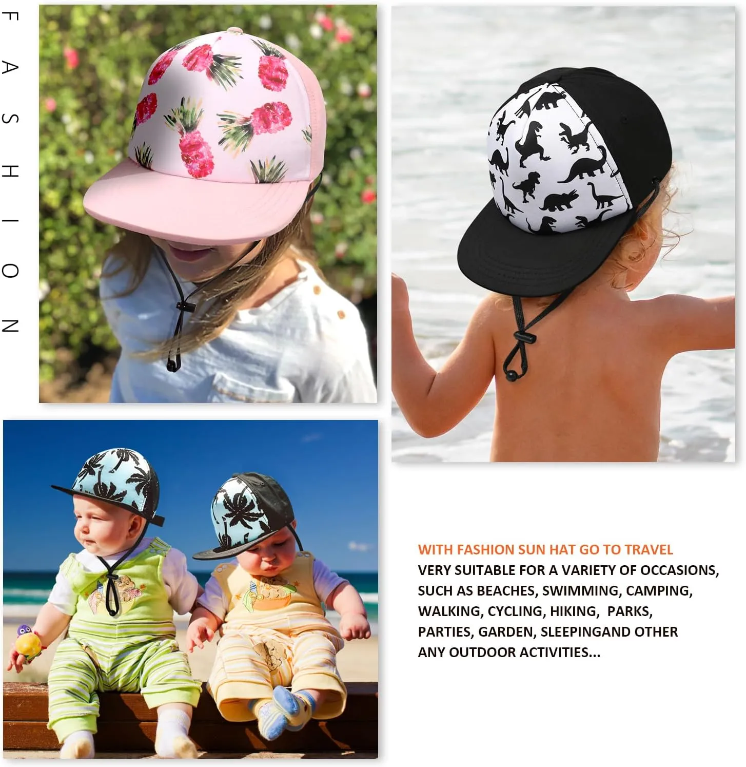Kids Baseball Hat Visor, Toddler Boy Girl Sun Protection Hat Cotton Hats,Sun Hat for Baby Little Girls Boys Children