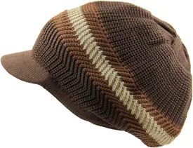 Knitted Cotton Rasta Slouchy Beanie Visor