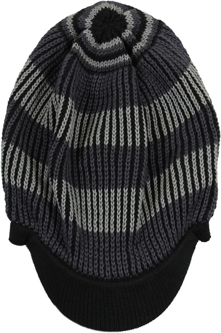 Knitted Cotton Rasta Slouchy Beanie Visor
