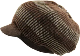 Knitted Cotton Rasta Slouchy Beanie Visor