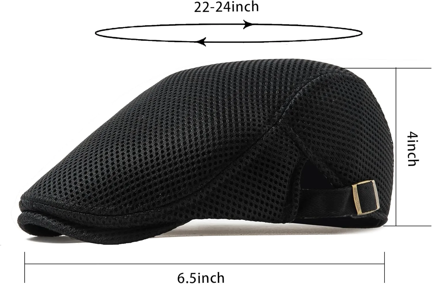 Lanzom Men's Breathable Mesh Summer Hat Adjustable Newsboy Beret Ivy Cap Cabbie Flat Cap Gatsby Driving Hunting Hats
