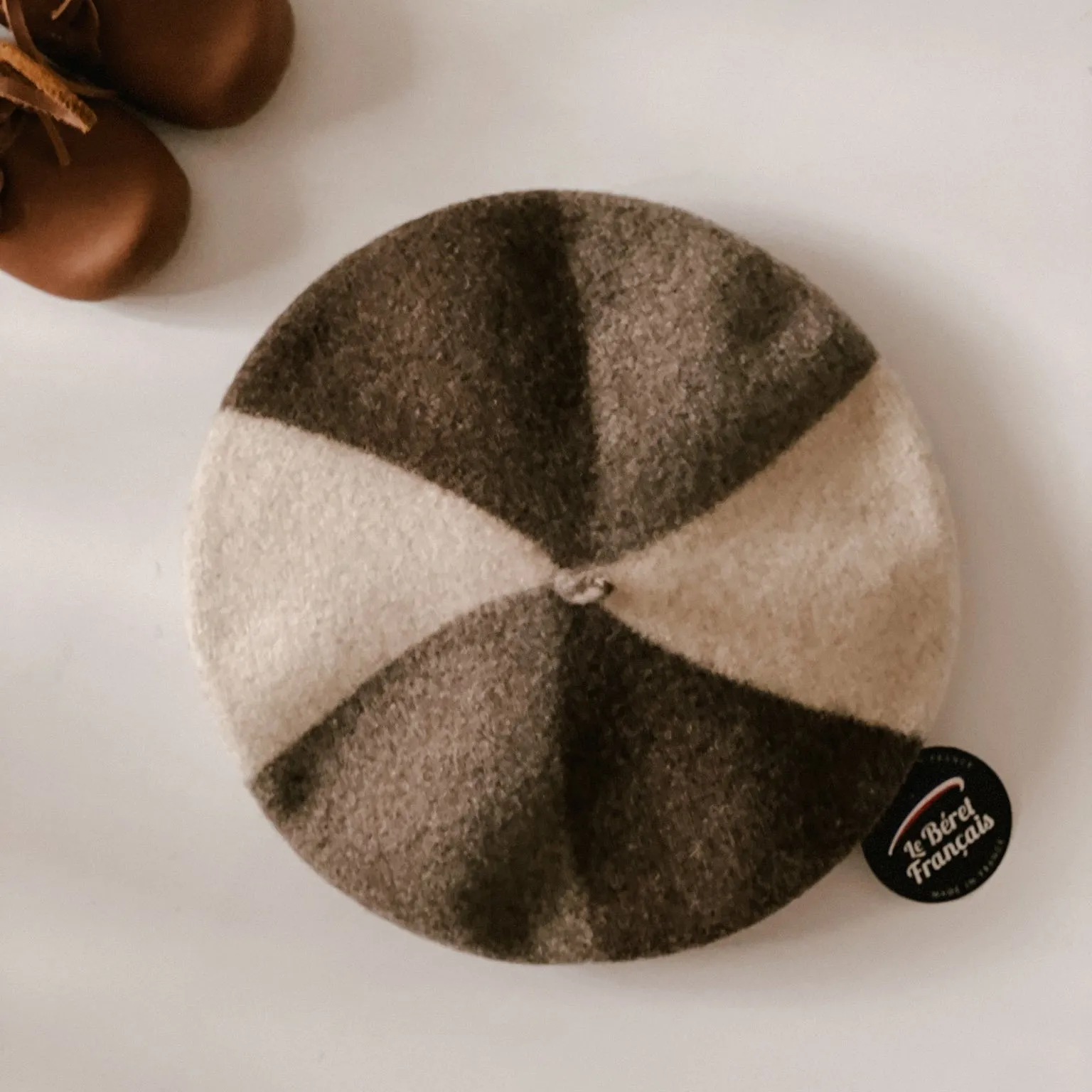 Le Beret Francais - 兒童TRIO貝雷帽 (Maron, Heather Brown, Off White)