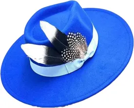 Men's Fedoras Hat Bow Ribbon Feather Accessories Jazz Hat Women's Hats Wide Brimmed Hats 1 M55-58cm